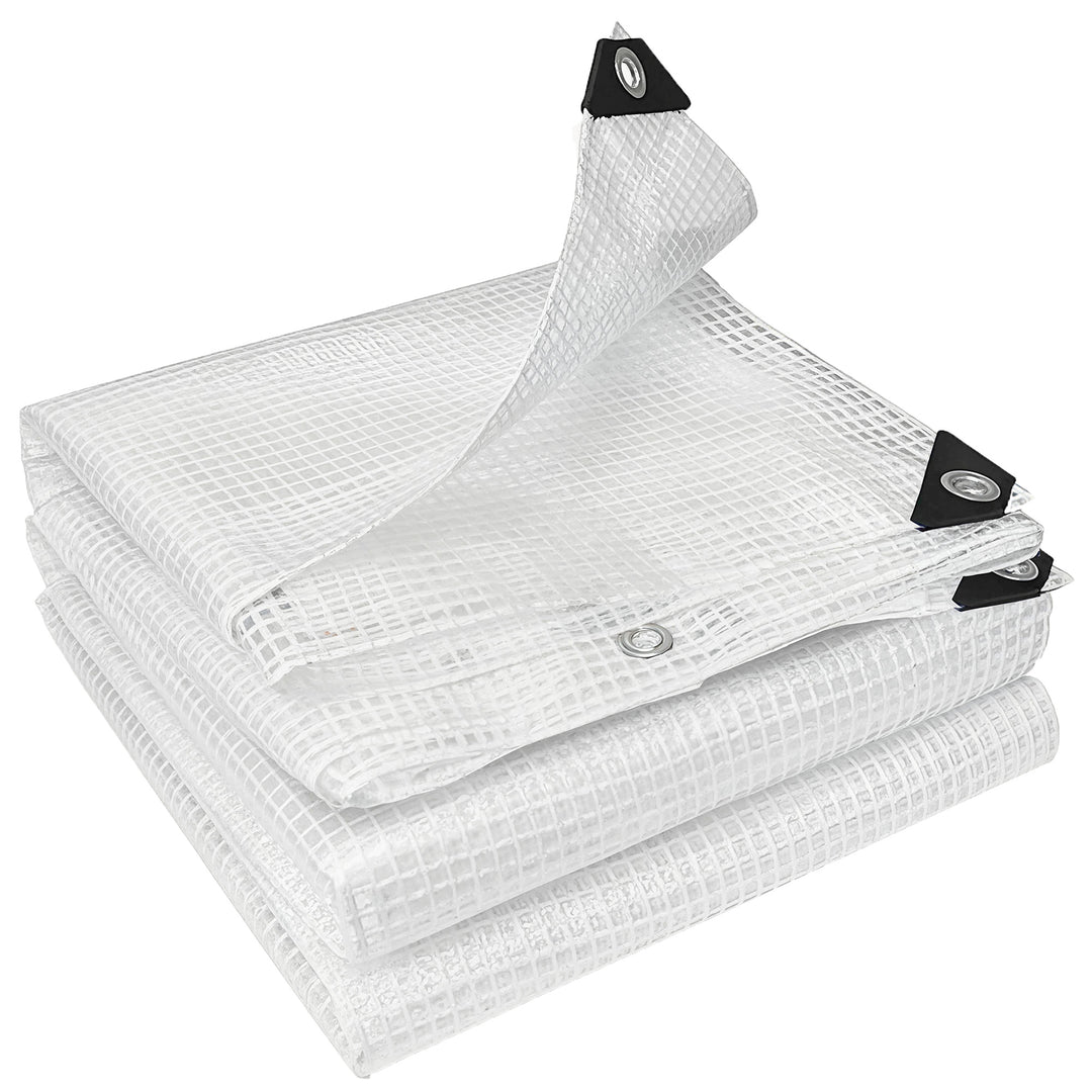 Vandtæt presenning, 4 x 6 m, 140 g/m², robust vævet presenning, hvid