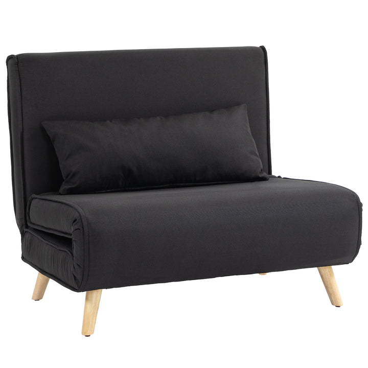 Lænestol med liggefunktion, til 1 person, moderne design, op til 120 kg, 94x78x80cm, sort