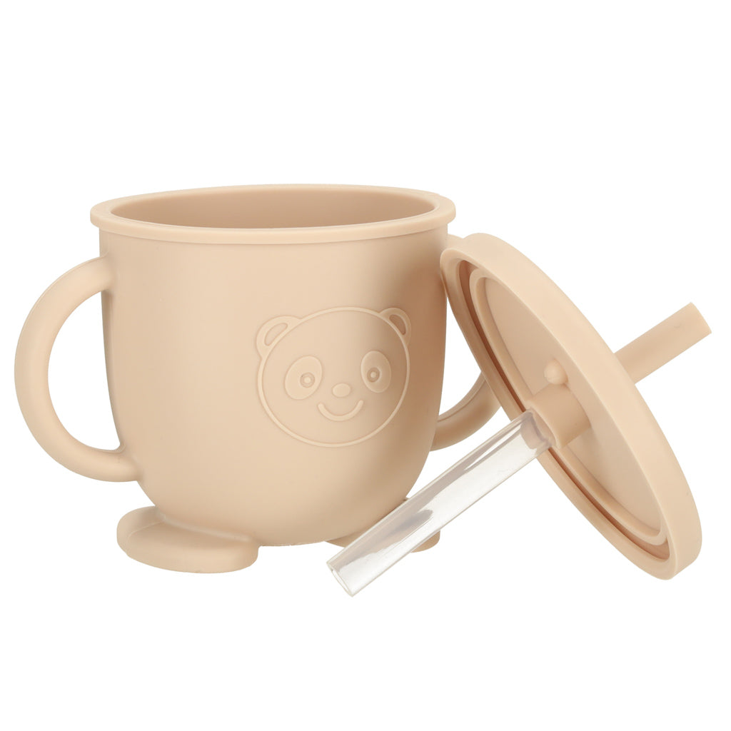 Silikoneskåle til børn, ugle, beige, 9 elementer