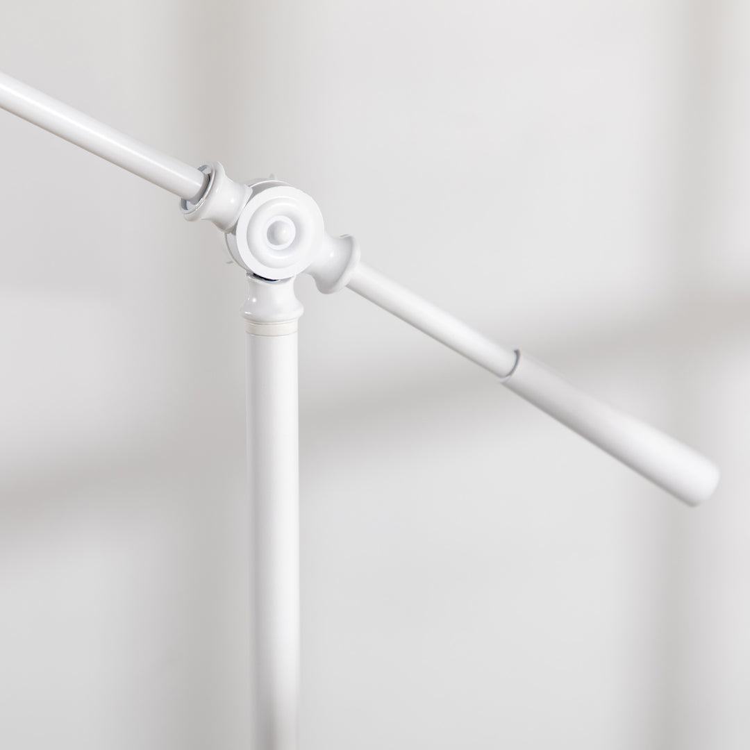 Industriel gulvlampe, højdejusterbar, med gulvkontakt; 30 m x 30 cm x 131 cm, sort