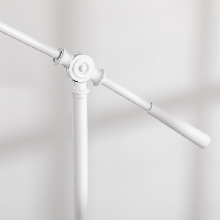 Industriel gulvlampe, højdejusterbar, med gulvkontakt; 30 m x 30 cm x 131 cm, sort