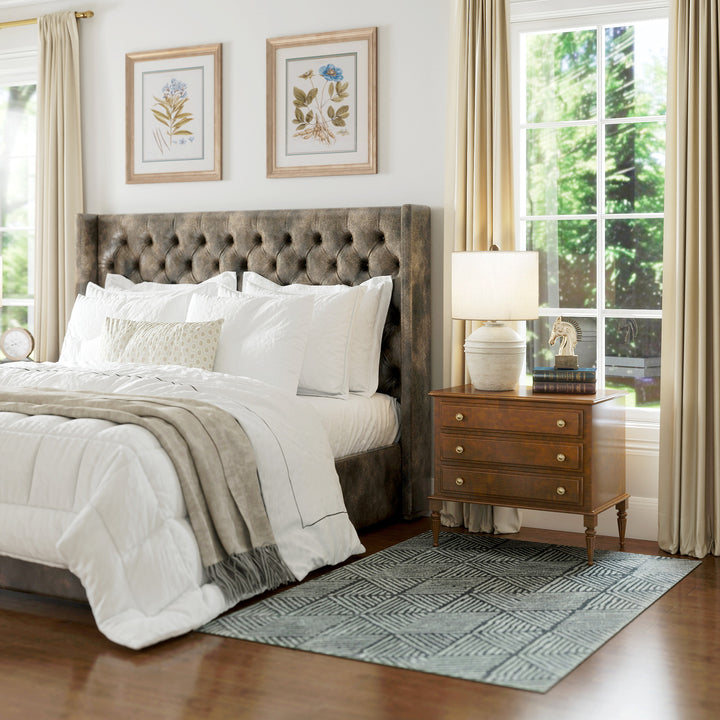 Tæppe stue tæppe i moderne stil, vaskbart tæppe 150 x 80 cm mørkegrå