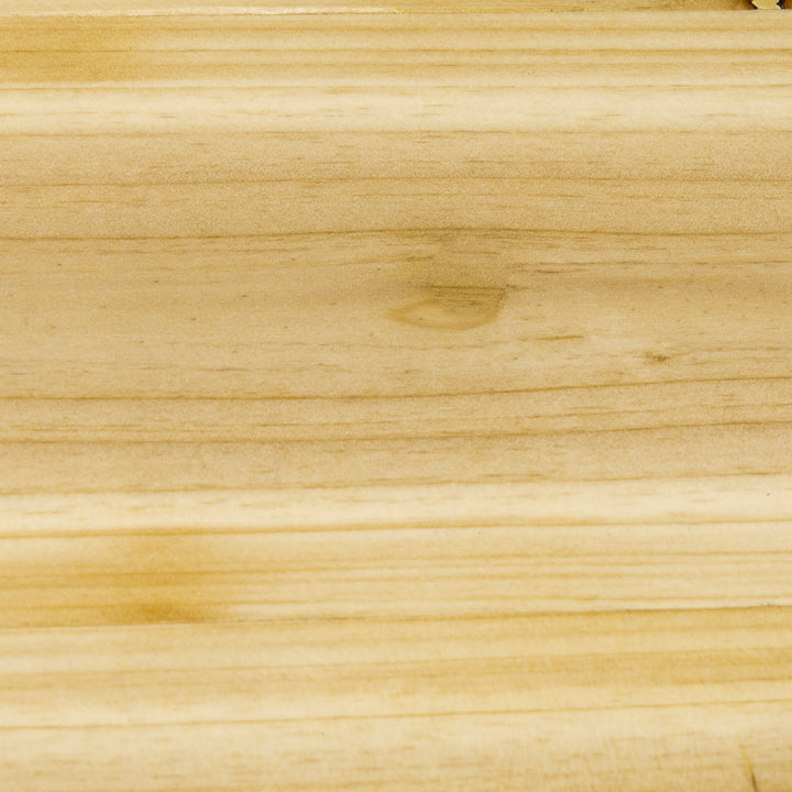 Plantestativ med 4 hylder, massivt træ, vejrbestandigt, 46 cm x 25 cm x 91 cm, sort + naturlig