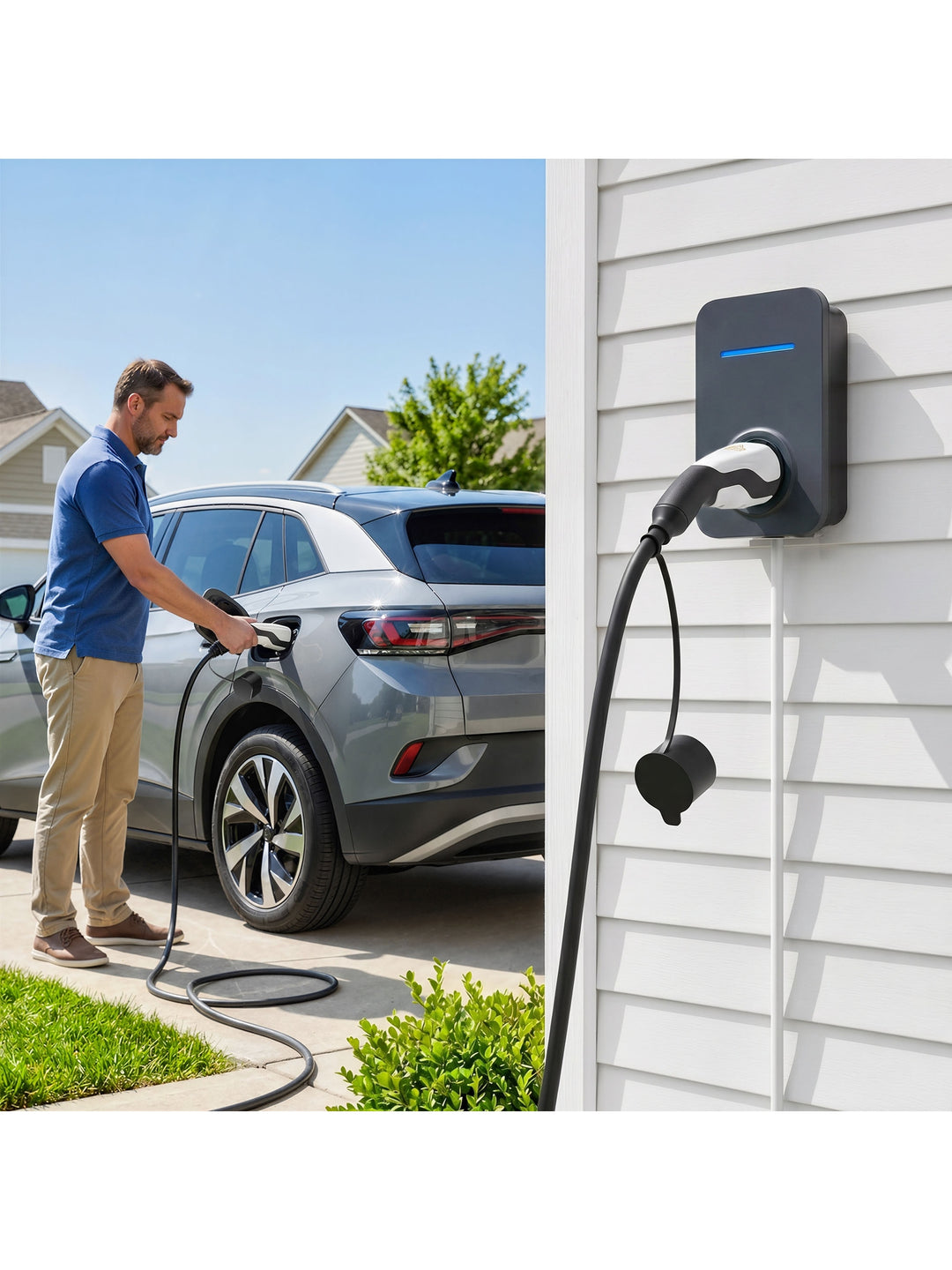 Type 2 EV-ladekabel 11 kW 16 A Mode 3, til wallbox IP65-ladestation