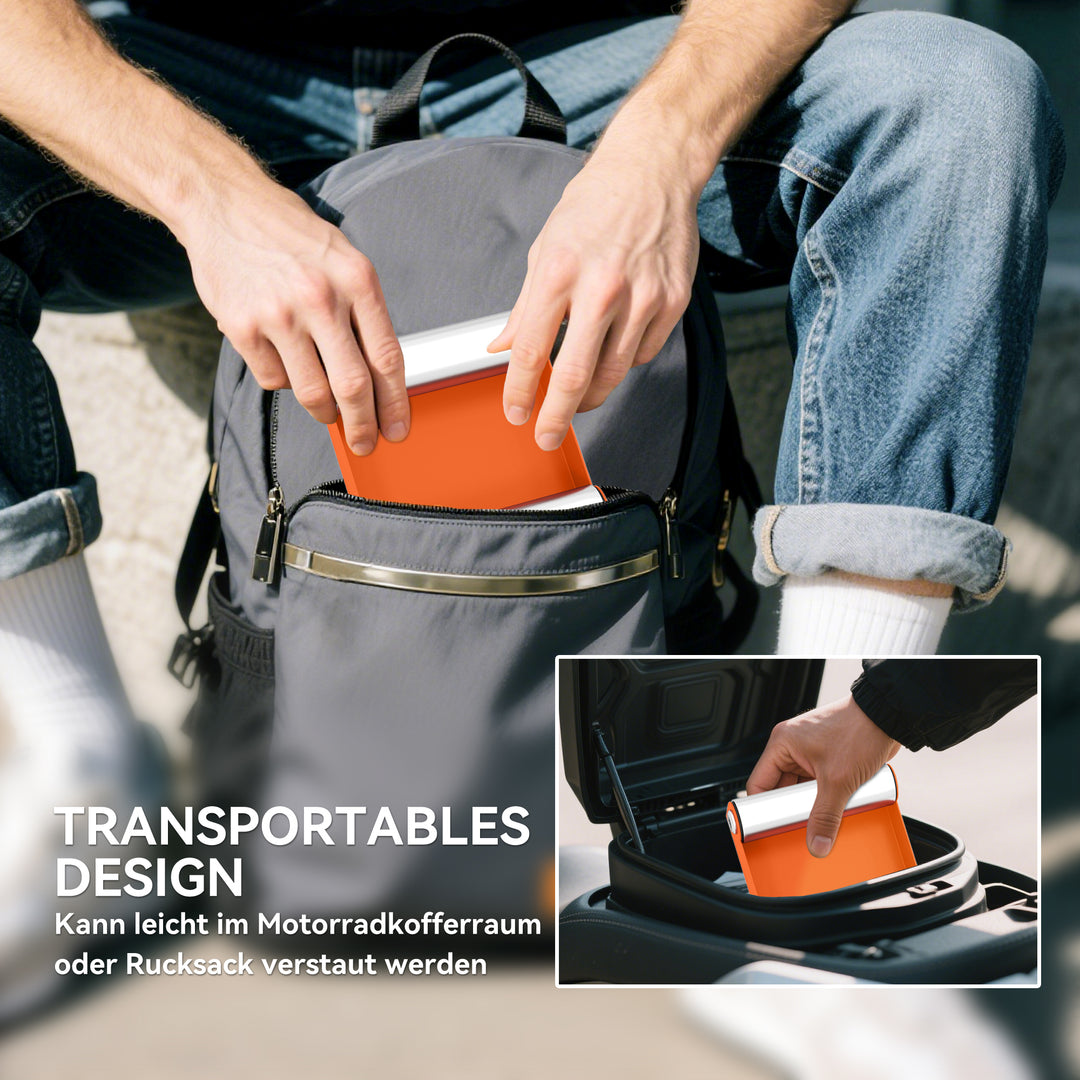 Motorcykel rengøringsstativ rullestativ hjuldrejehjælp cykel <485 lb og dækbredde <180 mm orange