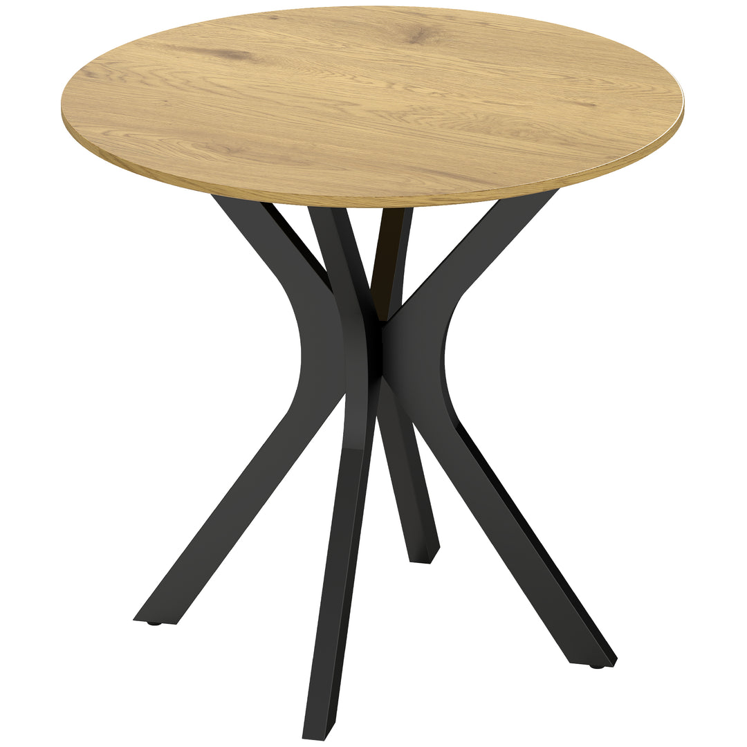 Spisebord, køkkenbord, rundt bord, moderne design, 78 cm x 78 cm x 75 cm, naturtræ