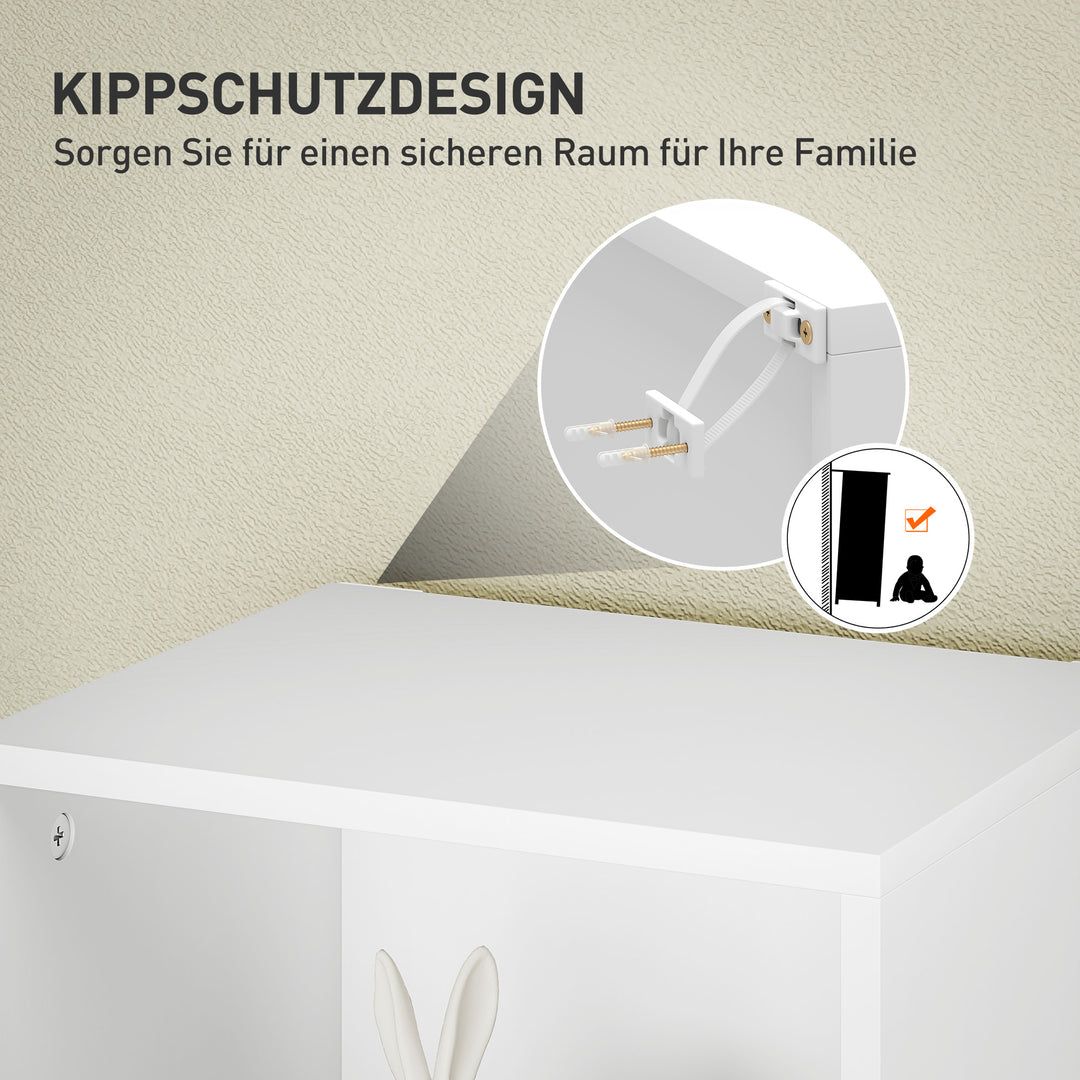 Bogreol, 5 rum, justerbare hylder, træ, 30 x 24 x 133,5 cm, hvid