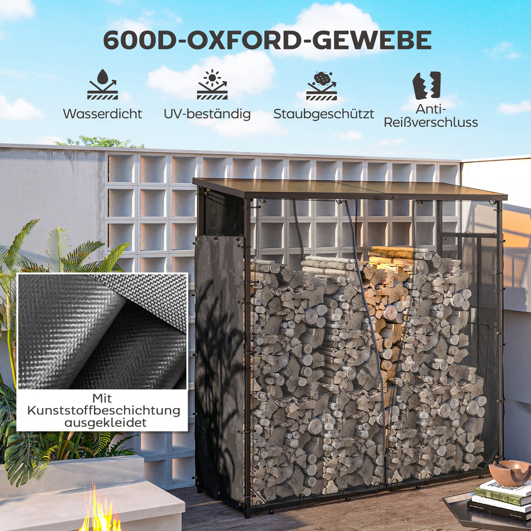 Brændehyldebetræk, sæt med 2, vejr- og støvtæt, 148 x 62 cm, sort