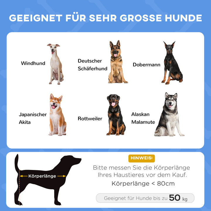 Udendørs hundeseng vejrbestandig hundeseng med baldakin, foldbar, 122 x 92 x 108 cm, blå + sort