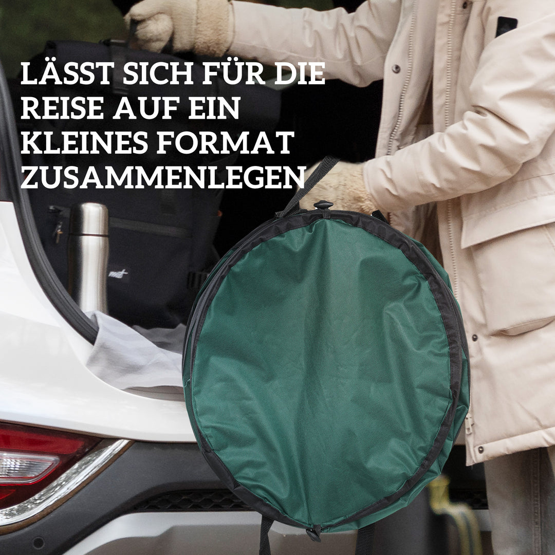 Havepose 4x86l vandtæt haveaffaldspose med bærestropper og håndtag, stabil og robust bladpose grøn