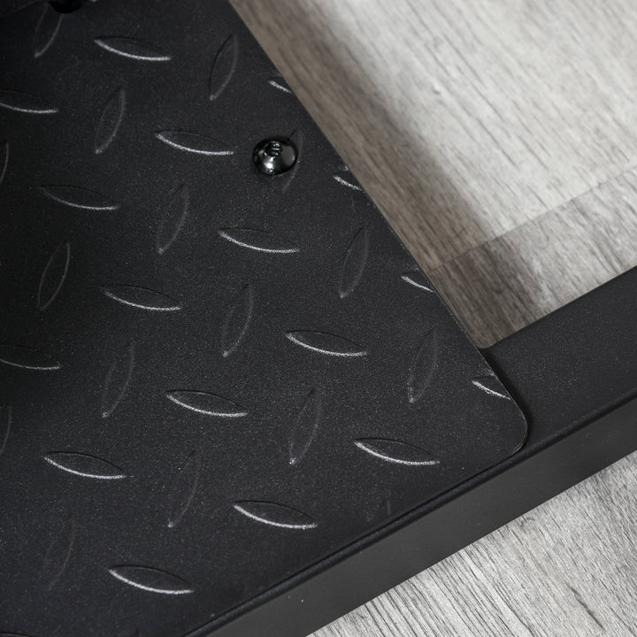 Sissy squat squat trainer bentræner mavetræner baldetræner 3 i 1 træner justerbar op til 120 kg stål sort 50 x 97 x (44,5–56,5) cm