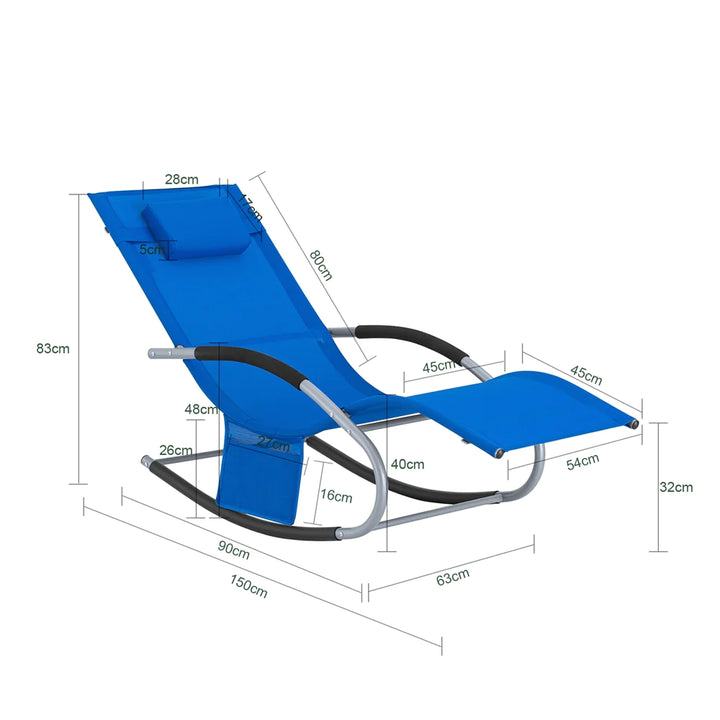 Liggestol: Perfekt til afslapning i haven eller på terrassen, blå