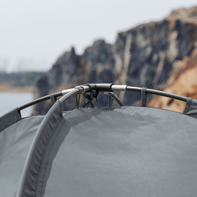 Telt til 1 person, Længde 193 cm Bredde 86 cm Højde 160 cm, grå