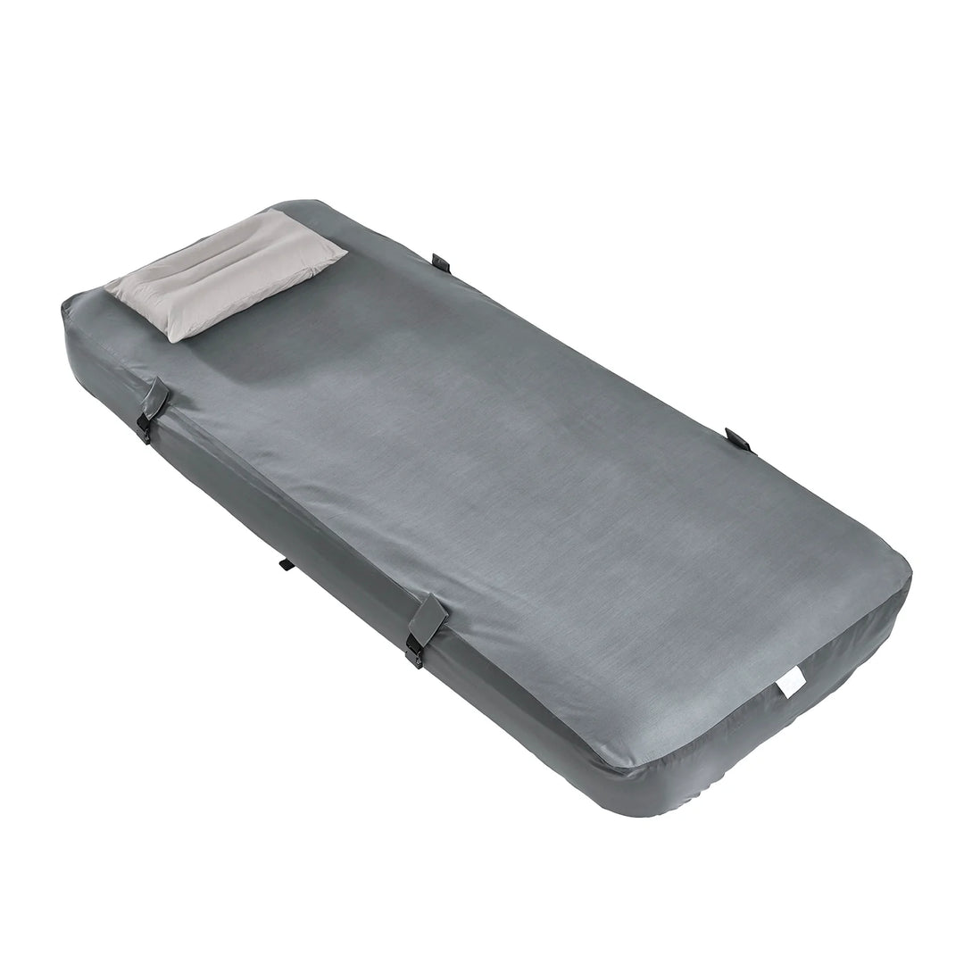 Enkelt luftmadras med pumpe, pude og lagen – 191 × 76 cm
