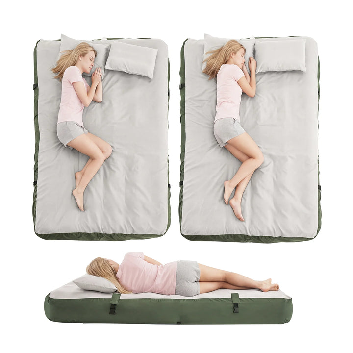 Dobbelt luftmadras med pumpe, lagner og puder – 191 × 137 cm