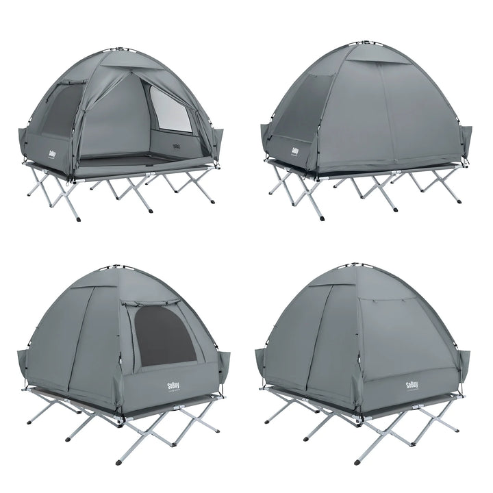 Teltseng, komfort og bekvemmelighed til dine eventyr, 193x145x185cm, grå