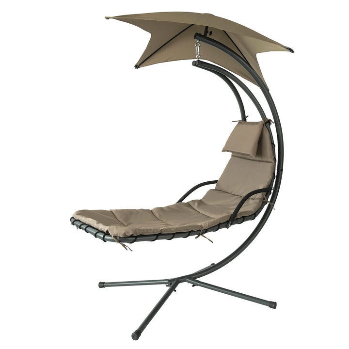 Moderne hængestol,  L170 x B115 x H210 cm, brun