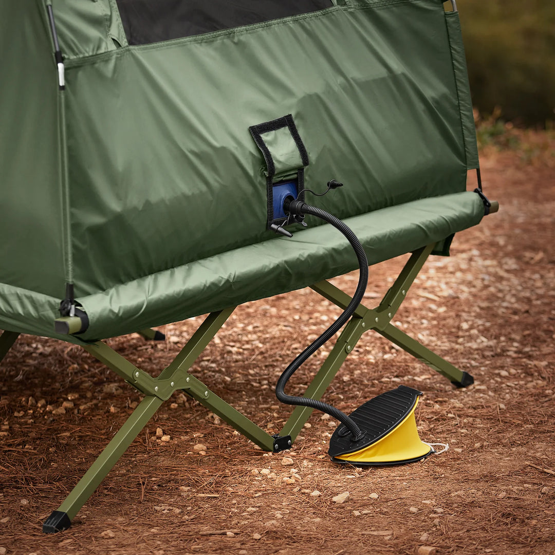 4-i-1 campingtelt til 2 personer i grøn (193 x 145 x 185 cm)