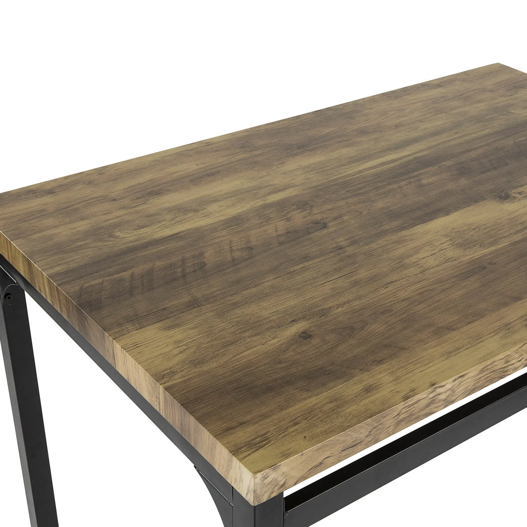 Enkelt spisebord, industrielt look, B110 x D70 x H76 cm, naturfarvet-brun med sorte ben