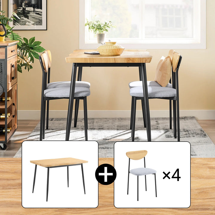 Elegant spisebordssæt til 4 personer – perfekt til små rum