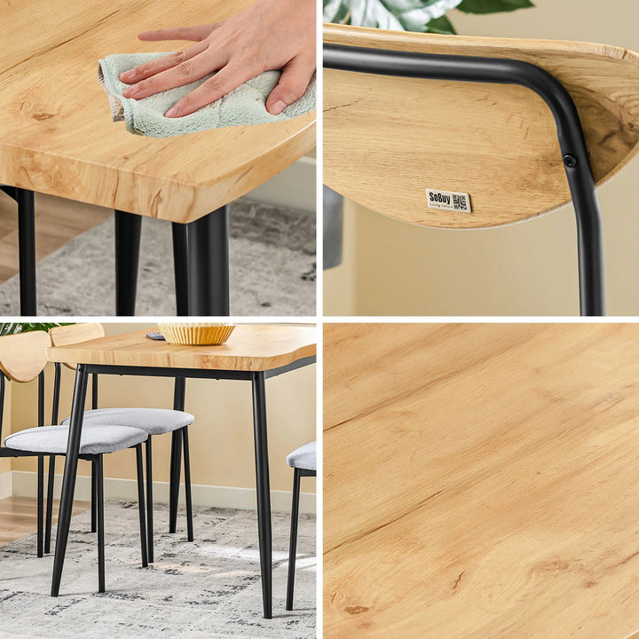 Elegant spisebordssæt til 4 personer – perfekt til små rum