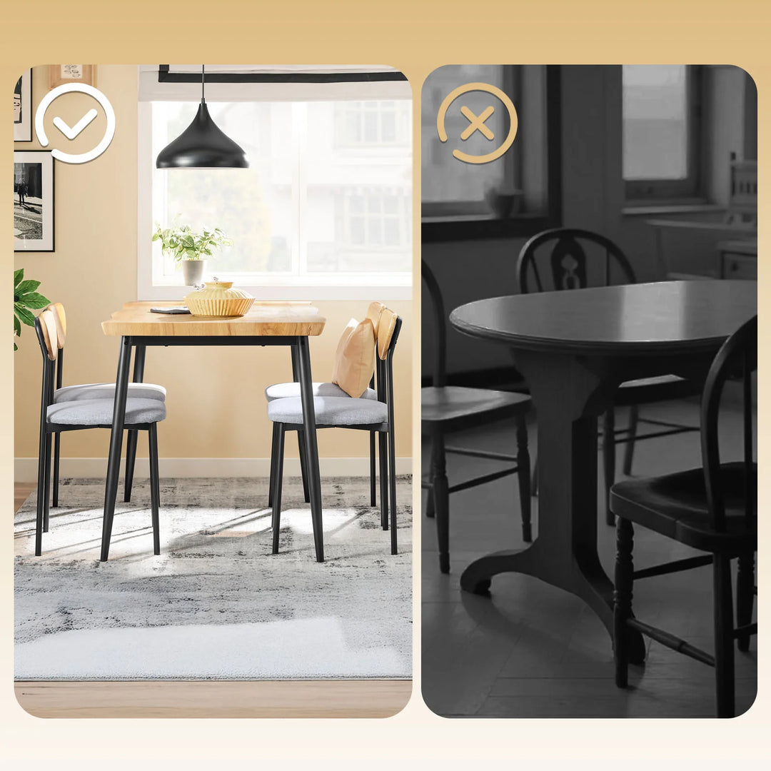 Elegant spisebordssæt til 4 personer – perfekt til små rum