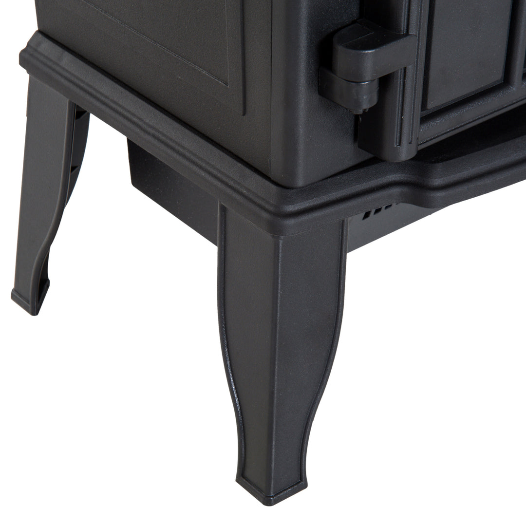 Elektrisk pejs, led flammer, 1000/2000 w, justerbar temperatur og lysstyrke, metal, 39 x 23 x 56,5 cm