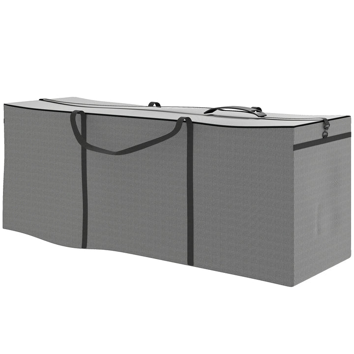 Opbevaringstaske til havehynder, hyndepose, beskyttelsesbetræk med bærehåndtag, lynlås, 200 x 60 x 75 cm, lysegrå