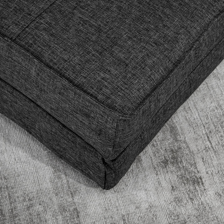 Gulvstol, justerbar klapstol, 61 x 73 x 58 cm, mørkegrå