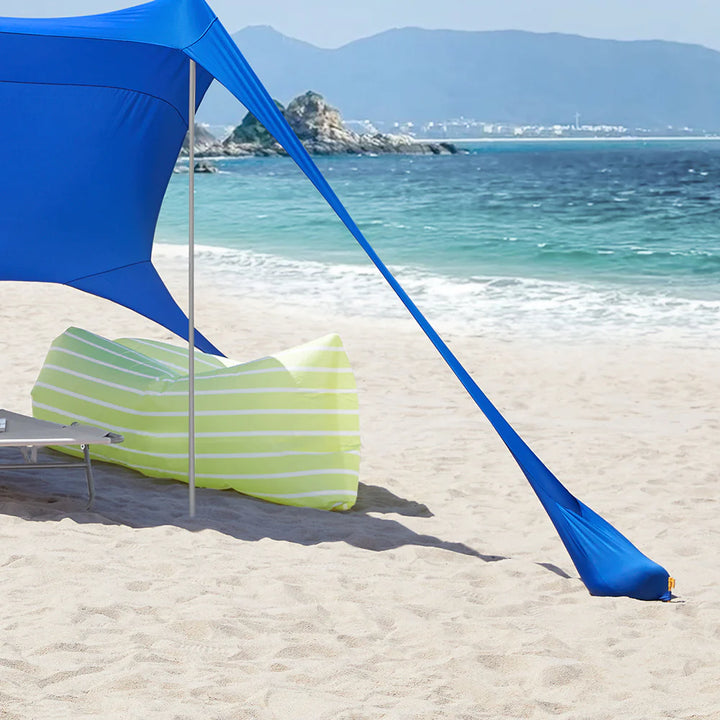 Strandtelt - Perfekt til Solbeskyttelse på Stranden, UPF 30+, blå