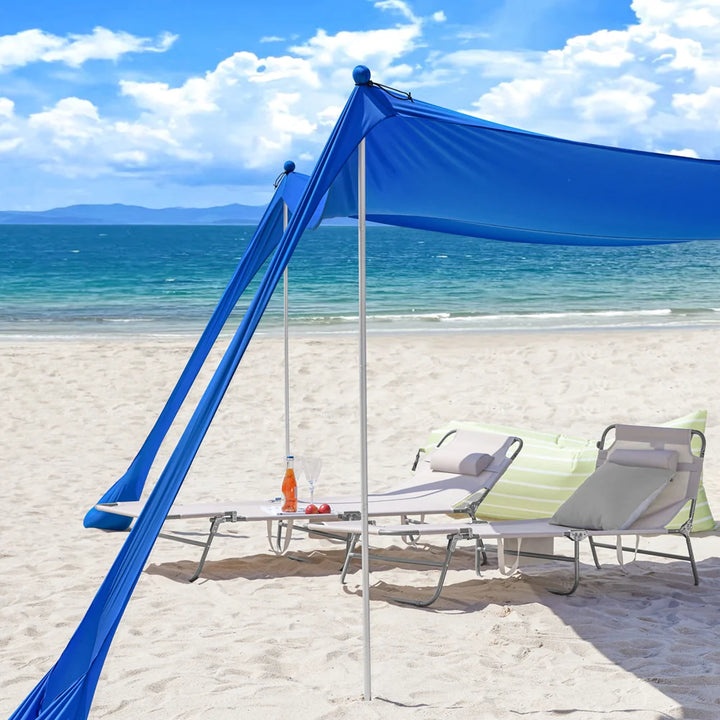 Strandtelt - Perfekt til Solbeskyttelse på Stranden, UPF 30+, blå