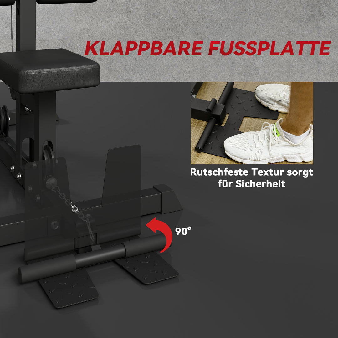 Hjemmegym, romaskiner, uden vægte, hjemmefitnessudstyr, stål, syntetisk læder, sort