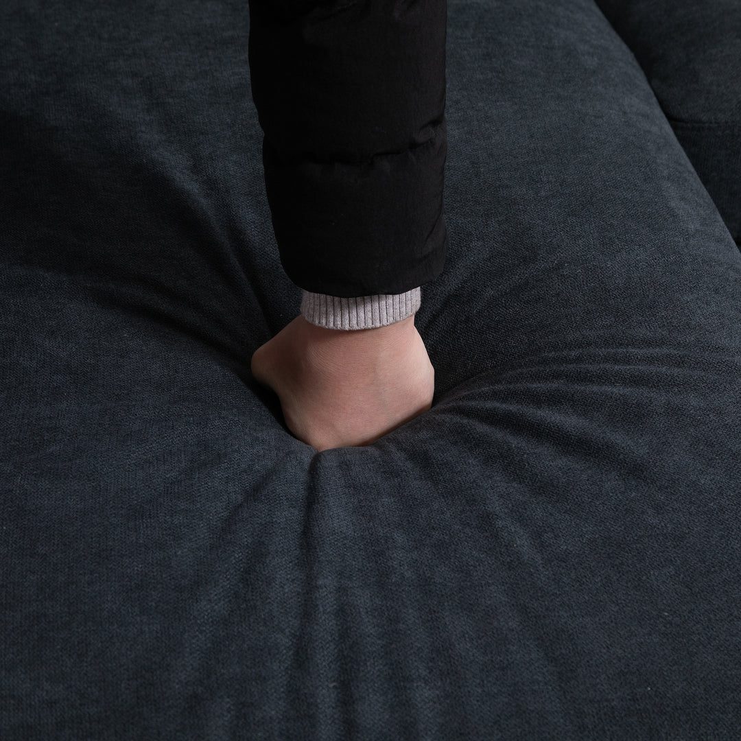 Hjørnesofa, sofasæt, med vendbar chaiselong, 197 x 139 x 91 cm, mørkegrå