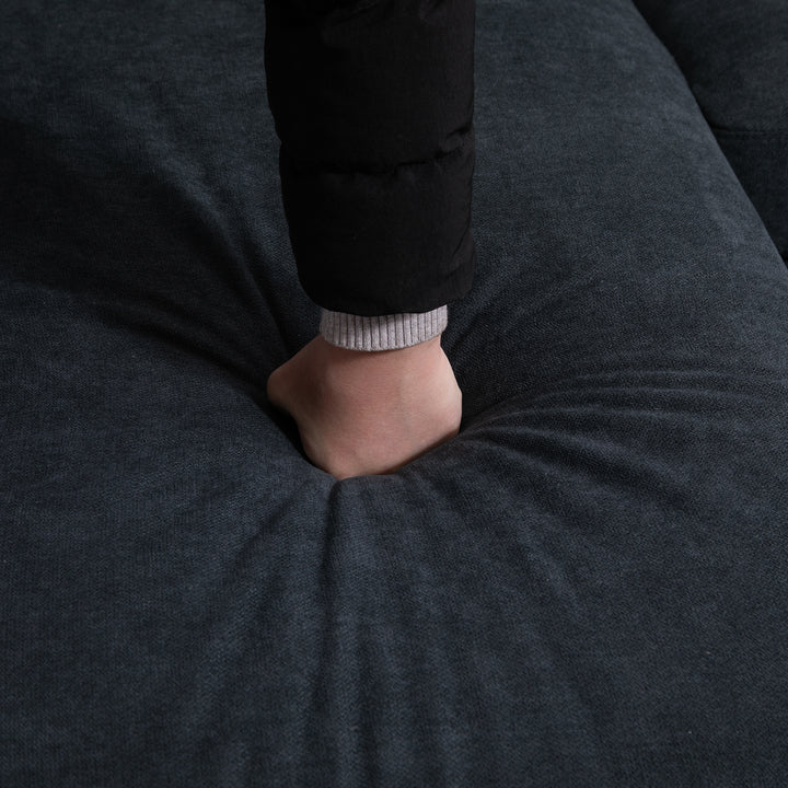 Hjørnesofa, sofasæt, med vendbar chaiselong, 197 x 139 x 91 cm, mørkegrå