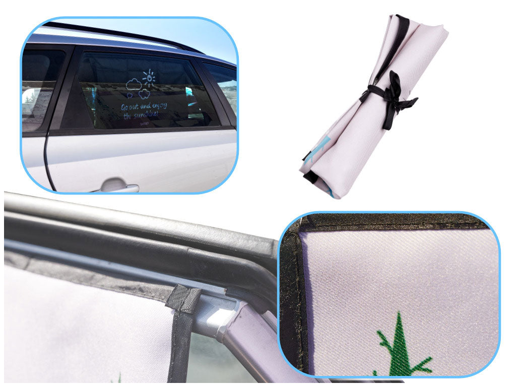 Magnetisk gardin til bilvindue, kaktus