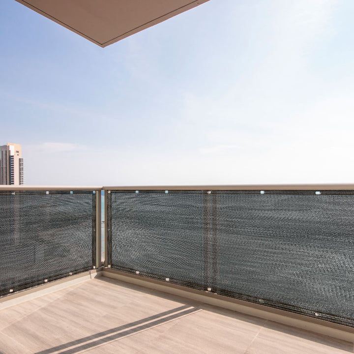 Balkonoverdækning LUARO maskeringsmåtte skyggenet til balkonterrasse 150g/m2 105x500cm UV