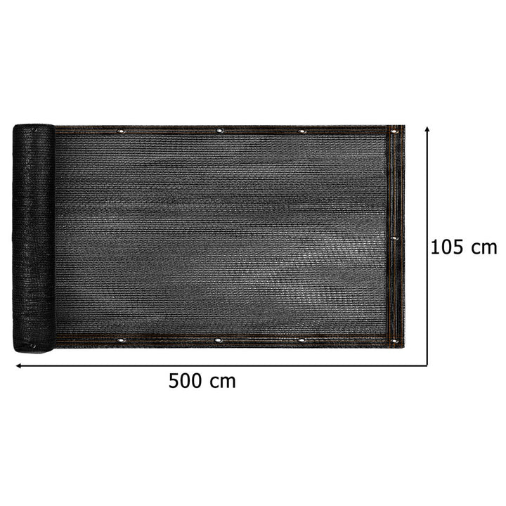Balkonoverdækning LUARO maskeringsmåtte skyggenet til balkonterrasse 150g/m2 105x500cm UV