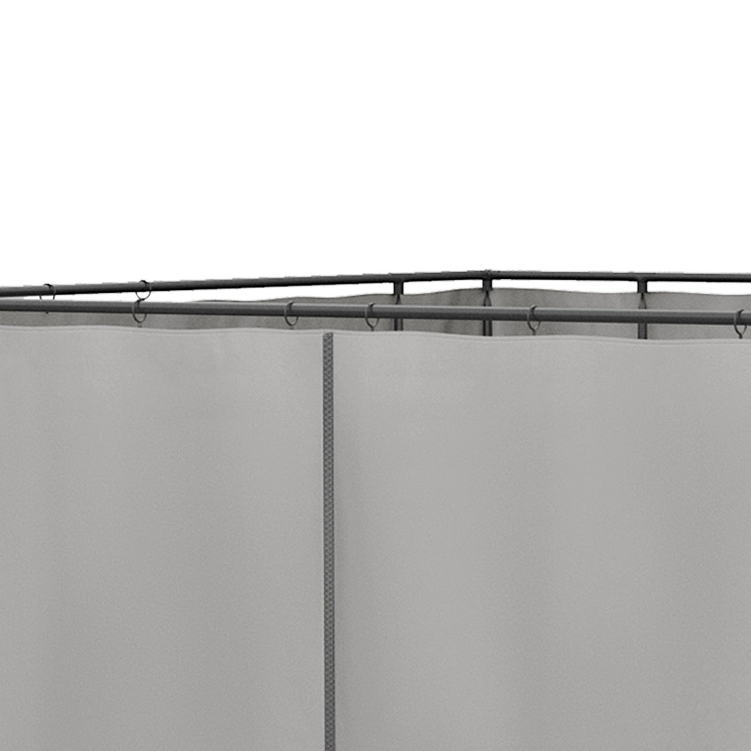 Reservegardin til pavillon, sæt med 4, til 3x3m pavilloner, 302x205cm, lysegrå