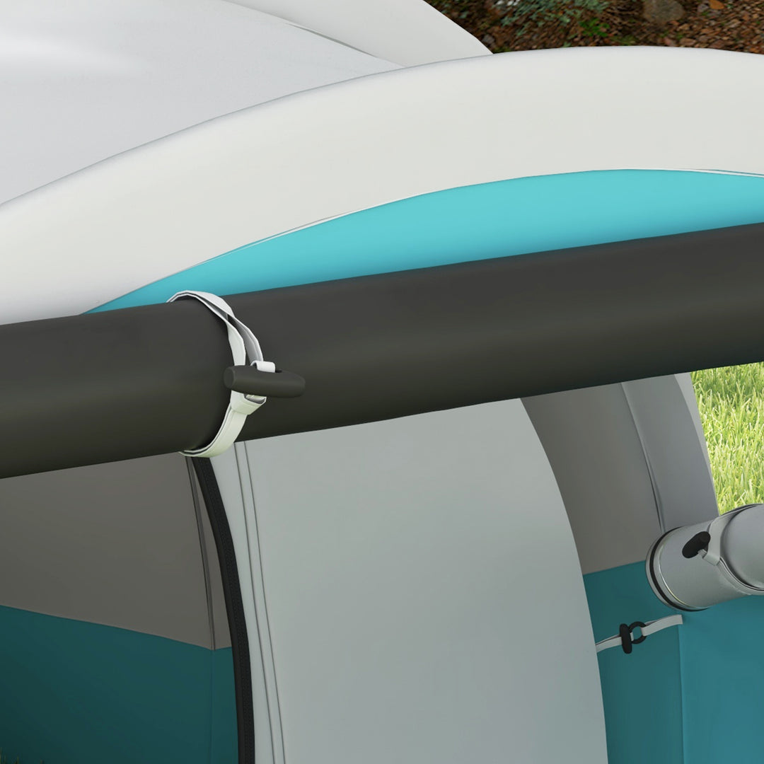 Campingtelt til 3 personer, separat opholds- og soveområde, 460L x 260B x 190H cm, blå