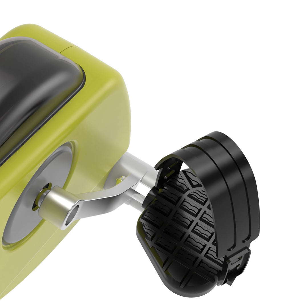 Motionscykel sammenklappelig magnetisk hjemmetræner med lcd-skærm, 8 niveauer justerbar magnetisk modstand, pladsbesparende fitnesscykler til hjemmet gul+hvid