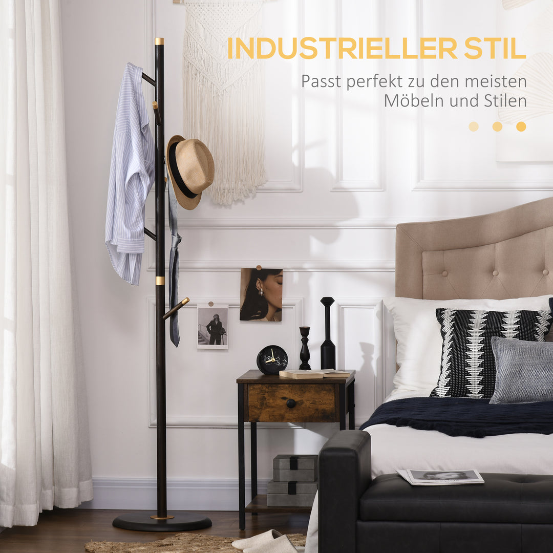 Stumtjener i bambus, 6 knager, valnøddebrun