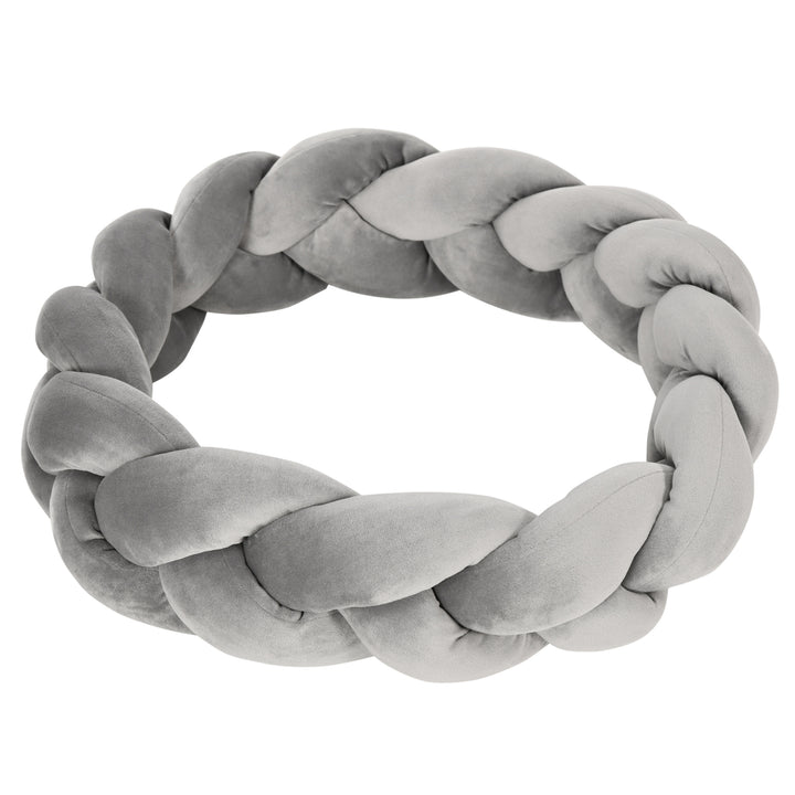 Kæledyrsseng med pude, katteseng, hundekurv, vaskbar, 55 cm x 55 cm x 14 cm, grå