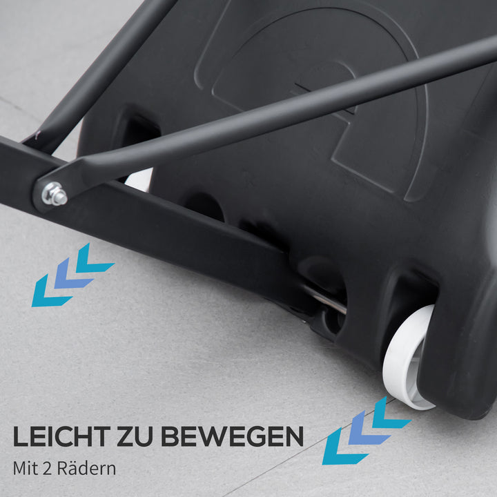 Basketballkurv, højdejusterbar, fyldbar bund, meget stabil, sort, 131 x 49 x 195-250 cm