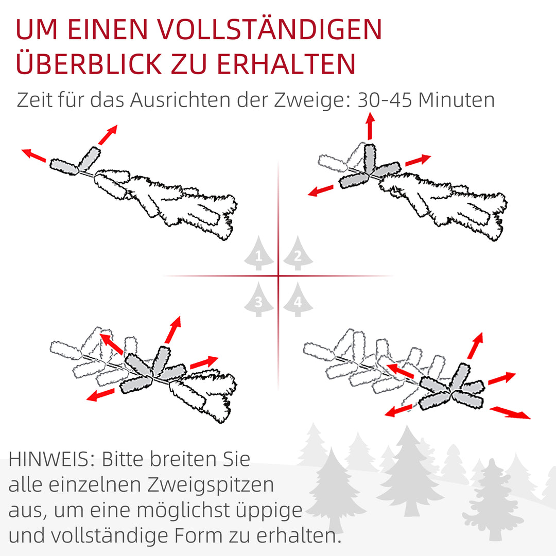 Juletræ 180 cm, flammehæmmende, metalfod, 467 spidser, grøn