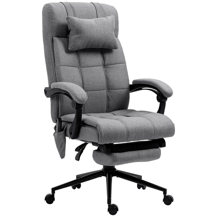Kontorstol med massagefunktion, ergonomisk, 66x76x112-120cm, grå