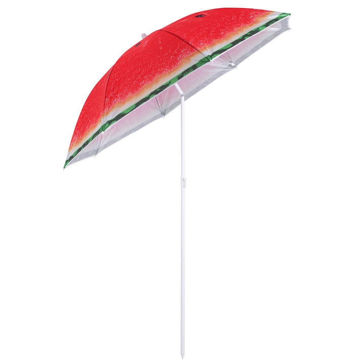 Justerbar strandparasol 150 cm med knækket vandmelon