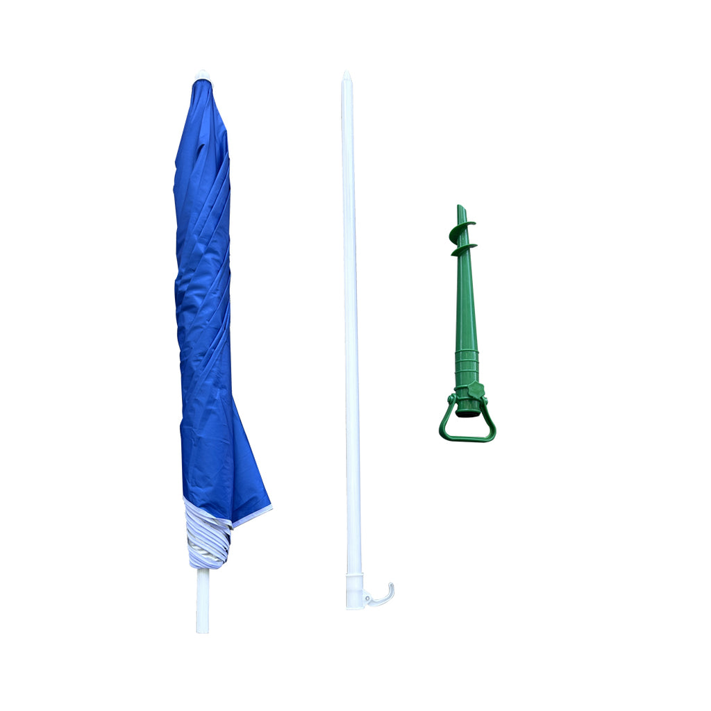 Justerbar, knækkelig, foldbar UV-parasol 150 cm blå