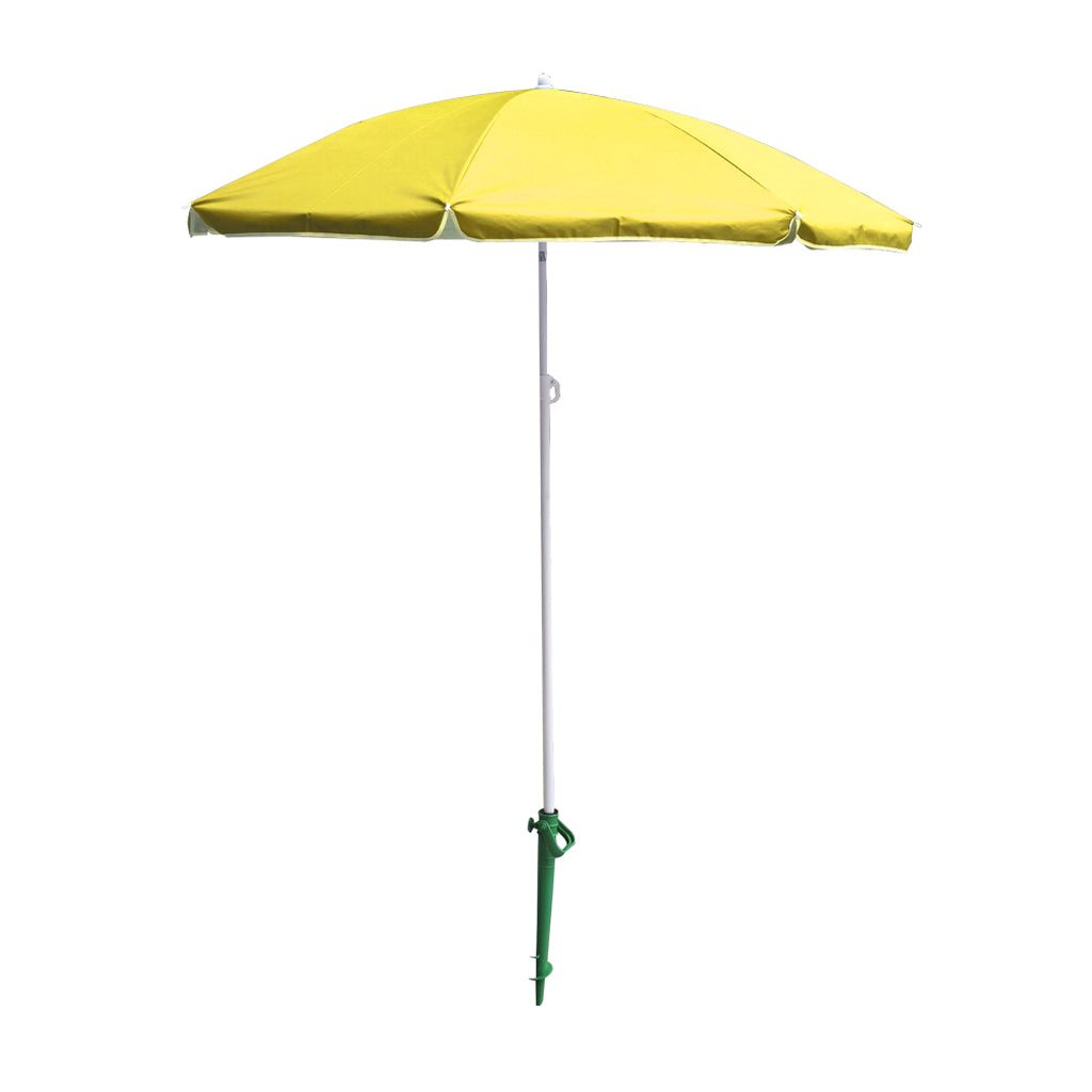 Justerbar, knækkelig, foldbar UV-parasol 150 cm gul