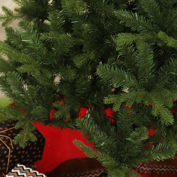 Juletræ, kunstig gran, naturtro, bredt og frodigt, 180 x 105 cm, grønt