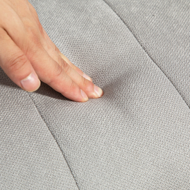 Gyngestol med nyrehynde, bredt sæde, bøgetræsstel, op til 120 kg, grå